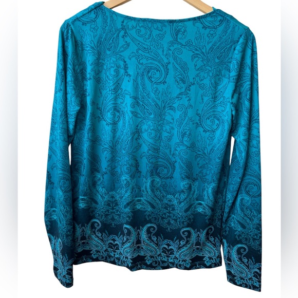 Jones New York Signature Long Sleeved Top - Cowl Neck Ruched Draped- Size S/CH - Picture 4 of 10